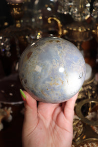 XL Sky Blue Sea Jasper Sphere