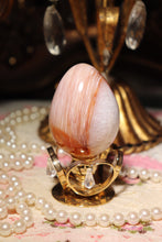 Load image into Gallery viewer, Dreamy Banded Carnelian Egg with Quartz