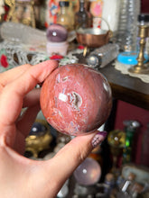 Load image into Gallery viewer, Unique Strawberry Sea Jasper Sphere with Druzy