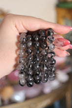 Load image into Gallery viewer, (1) Grounding Black Tourmaline x Quartz Bracelet