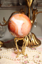 Load image into Gallery viewer, Large Peachy Carnelian Sphere with Quartz