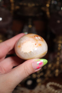 Carnelian Palmstones with Quartz