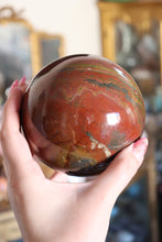 Load image into Gallery viewer, XL Colorful Banded Sea Jasper Planet