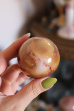 Load image into Gallery viewer, Dreamy Peachy-Pink &amp; Quartzy Carnelian Sphere