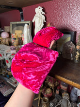 Load image into Gallery viewer, Hot Pink Velvet Crystal Display Pillows