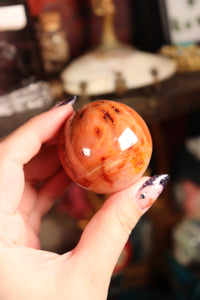 Peachy-Pink Carnelian Sphere