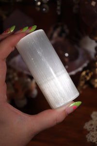 (1) Satin Spar Selenite Cleansing Cylinder