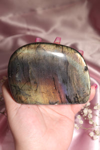 Chunky Rainbow Labradorite Freeform with Silver