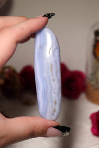 Flat Blue Lace Agate Wand