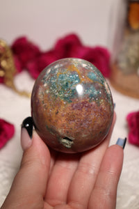 Colorful Sea Jasper Palmstone