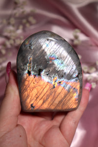 Silver & Orange Labradorite Freeform