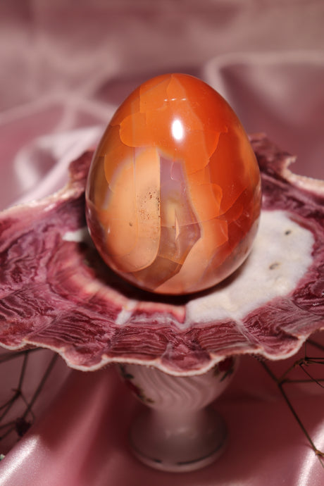 Toasty Peach Carnelian Egg