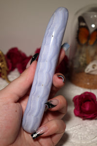 XL Long Blue Lace Agate Wand