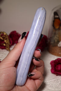 XL Long Blue Lace Agate Wand