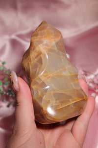 Flashy Peach Moonstone Flame