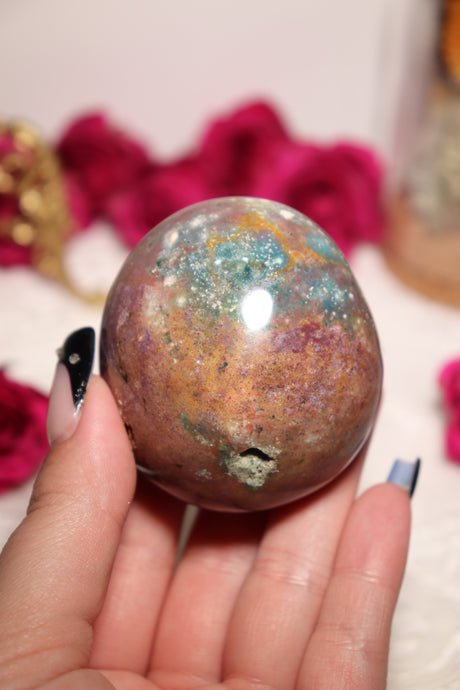 Colorful Sea Jasper Palmstone