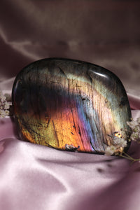 Chunky Rainbow Labradorite Freeform with Silver