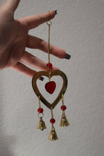 Load image into Gallery viewer, (1) Brass &amp; Red Heart Chime