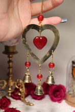 Load image into Gallery viewer, (1) Brass &amp; Red Heart Chime