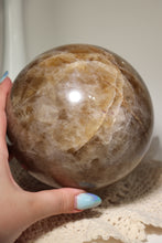 Load image into Gallery viewer, “Goal Getter” XL Natural Citrine Sphere with Quartz from India