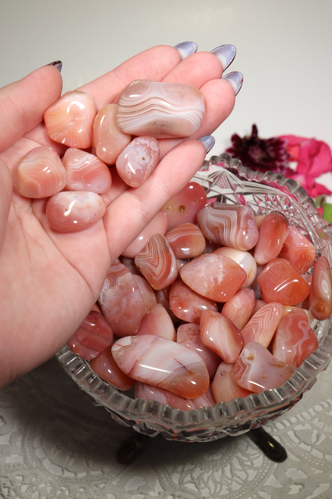 (1) Apricot Agate Tumble