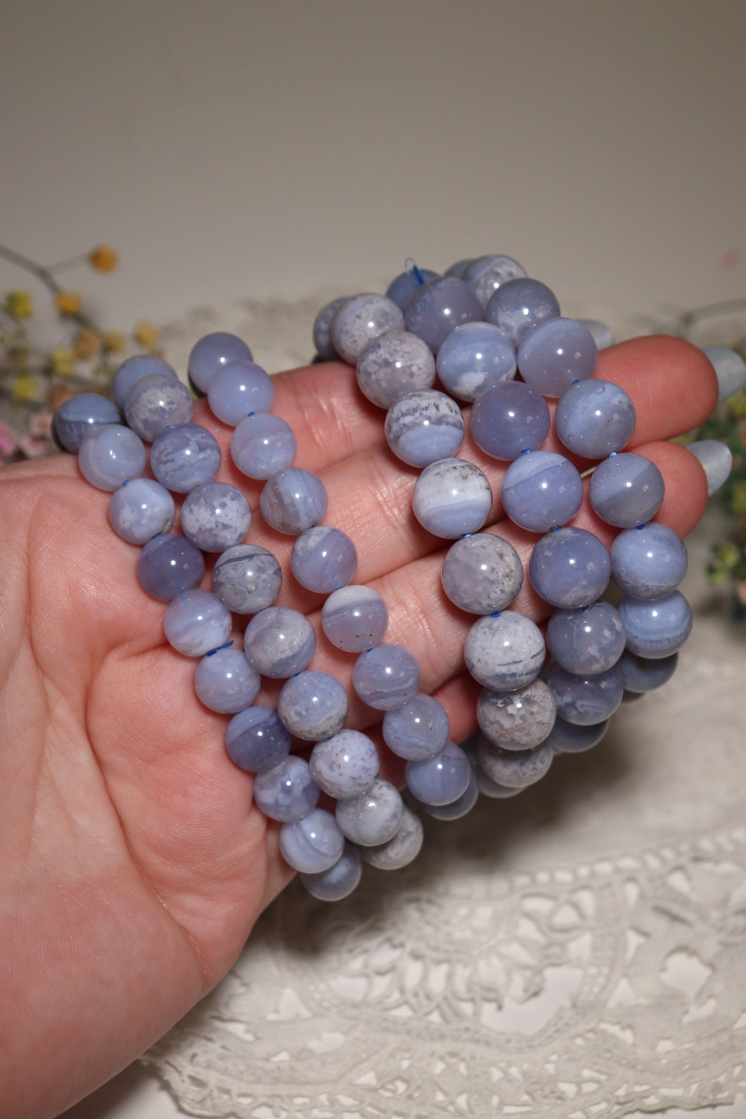 (1) Blue Lace Agate Bracelet