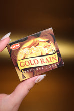 Load image into Gallery viewer, HEM Gold Rain Incense Cones