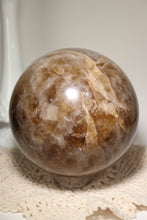 Load image into Gallery viewer, “Goal Getter” XL Natural Citrine Sphere with Quartz from India