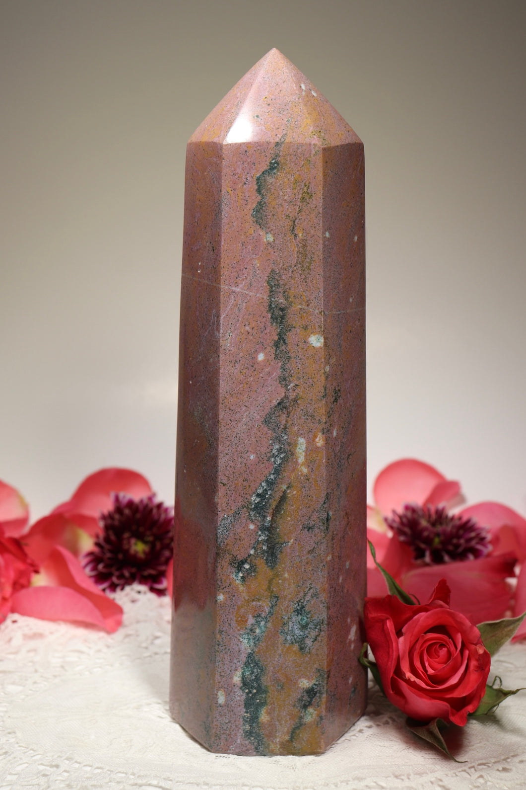 Pink-Toned Ocean Jasper Tower