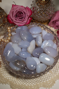 (1) Blue Chalcedony Pebble