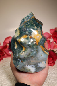 Teal Ocean Jasper Flame