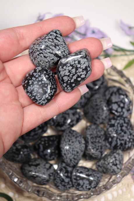 (1) Snowflake Obsidian Tumble