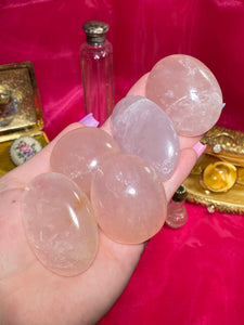 (1) Medium Rose Quartz Palmstone