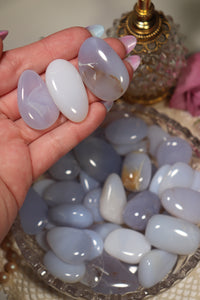 (1) Blue Chalcedony Pebble