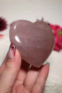 Lavender Rose Quartz Heart