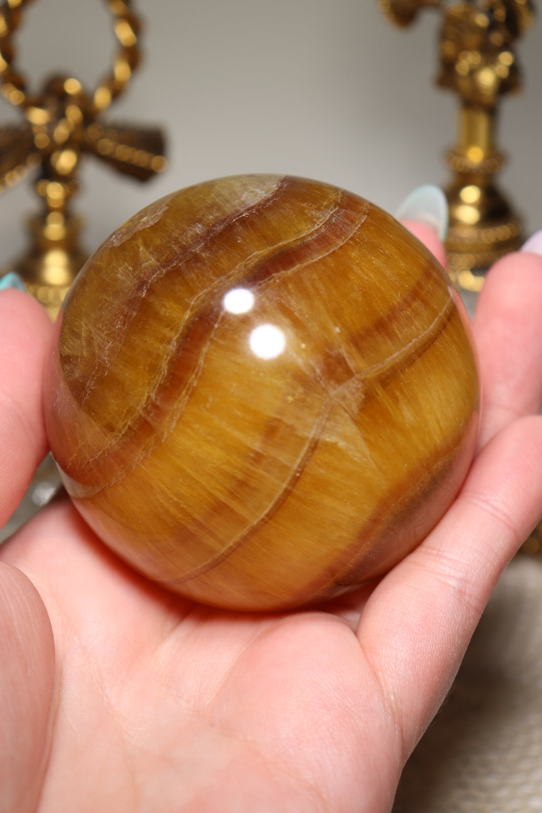 Large Yellow Fluorite Sphere