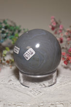 Load image into Gallery viewer, Small Orca Agate Sphere with Quartz