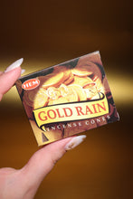 Load image into Gallery viewer, HEM Gold Rain Incense Cones