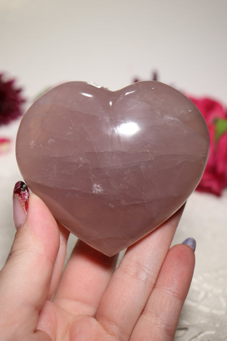 Lavender Rose Quartz Heart