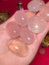 Load image into Gallery viewer, (1) Small Rose Quartz Palmstone