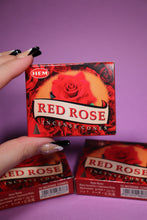 Load image into Gallery viewer, HEM Red Rose Incense Cones