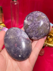 (1) Soothing Lepidolite Palmstone