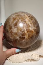 Load image into Gallery viewer, “Goal Getter” XL Natural Citrine Sphere with Quartz from India