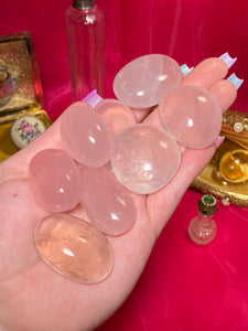 (1) Small Rose Quartz Palmstone