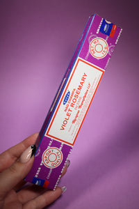 SATYA Violet Rosemary Incense Sticks (15g pack)