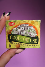 Load image into Gallery viewer, HEM Good Fortune Incense Cones