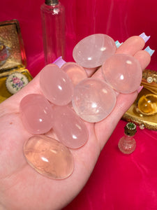 (1) Small Rose Quartz Palmstone